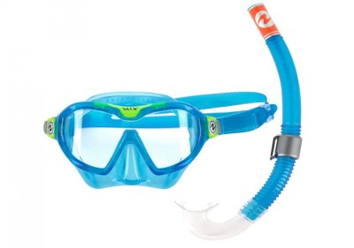 Set de scufundari pentru copii Aqualung, ochelari + tub snorkeling, albastru - RESIGILAT foto