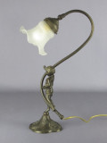 Cumpara ieftin Lampă De Masă Vintage Cu Statuie Putto &Icirc;n Clopot Din Bronz, Veioze