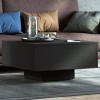 Masuta cafea Gossi neagra 60x60 cm lemn prelucrat. Măsuță living modernă