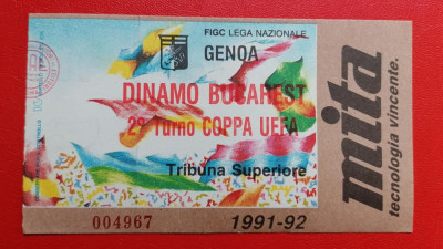 Bilet Fotbal Dinamo Bucuresti Genoa foto