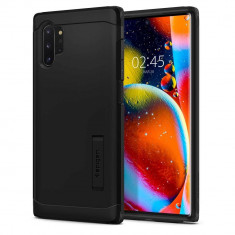 Husa Antisoc Spigen Tough Armor pentru Samsung Galaxy Note 10 Plus, Functie Stand, Negru Mat foto