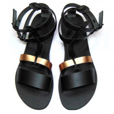 Sandale de Dama Salonic Negre Bronz