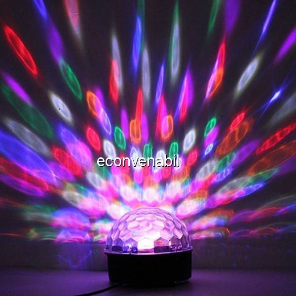 Glob Disco Lumini Colorate cu MP3 Player si Telecomanda Glob Disco Lumini Colorate cu MP3 Player si Telecomanda