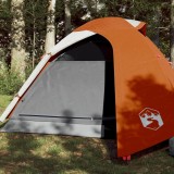 VidaXL Cort camping 2 persoane gri/portocaliu 264x210x125cm tafta 185T