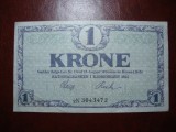 Danemarca 1 Krone 1914, Bancnota Veche, Stare Buna - Numismatica Europa