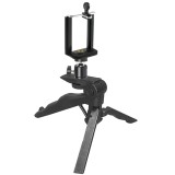 Trepied de mana multifunctional pentru telefon cu cap de bila metalic flexibil, suport smartphone reglabil 5.5, 8.5 cm, montura 1 4 inch, design tip p