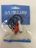 Cablu audio adaptor 3,5mm Jack - 2x RCA Valueline VLAP22250B02 / (296)
