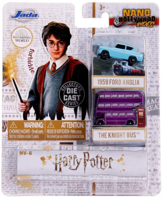 HARRY POTTER2 SET 2 MASINUTE THE KNIGHT BUS SI FORD ANGLIA 1959 foto
