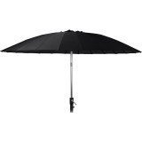 Umbrela gradina/terasa Shanghai Ambiance, diametru 270 cm, poliester+strat poliamida, actionare manuala, mecanism cu inclinare, protectie UV 30+, negr