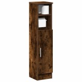 vidaXL Dulap de baie cu suport role, stejar fumuriu, 20,5x22x90 cm