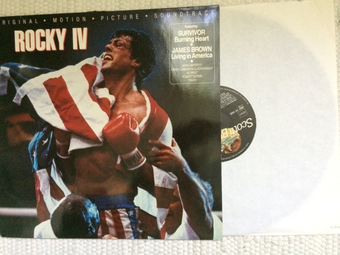 rocky IV 1985 Original Motion Picture Soundtrack disc vinyl lp muzica din film synth pop funk rock VG++