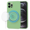 Husa MagSafe pentru Apple iPhone 12 Pro, Techsuit, SoftFlex, Verde Deschis