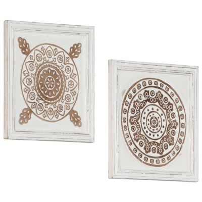 Panouri de perete sculptate manual, 2 buc., 40x40x1,5 cm, MDF foto