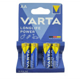 Cumpara ieftin Set 4 baterii alcaline LR06, Varta Longlife Power AA, 1.5V, in blister