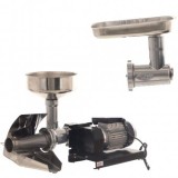 Storcator electric de rosii Pavi 5 Inox, Profesional, 375W, cuva din inox, nr 5, 100 Kg/h, accesoriu de tocat carne, Agrieuro