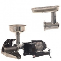 Storcator electric de rosii Pavi 5 Inox, Profesional, 375W, cuva din inox, nr 5, 100 Kg/h, accesoriu de tocat carne
