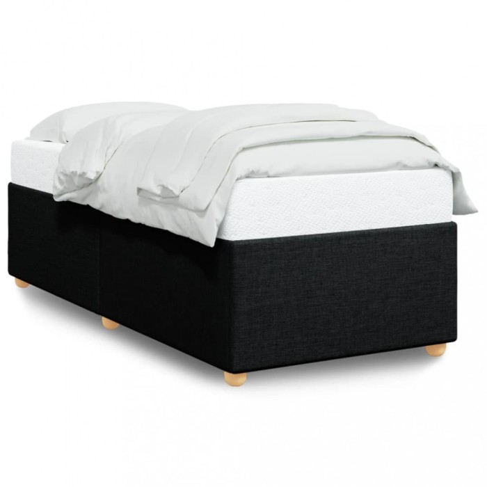 vidaXL Cadru pat fără saltea țesătură neagră 90x200 cm 3284703