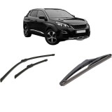Cumpara ieftin Set 3 stergatoare PEUGEOT 3008 II SUV (MC_, MR_, MJ_, M4_) din 2016-2023, pentru parbriz si luneta fata si spate auto, Bosch Twin-Aerotwin, din cauciu