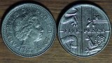 Anglia Marea Britanie set 2 x 5 pence 2003 + 2015- Elisabeta II - varianta magnetica + nonmagnetica - impecabile !