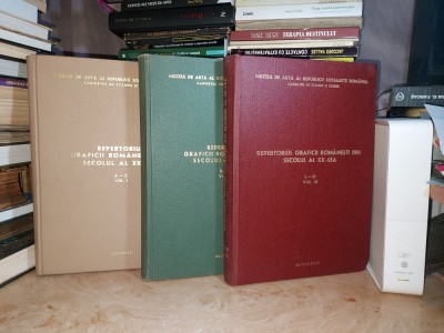 REPERTORIUL GRAFICII ROMANESTI DIN SECOLUL AL XX-LEA ( 3 VOL. ) , 1981 * foto