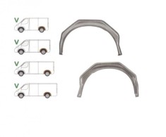 Pasaj interior roata spate, contra aripa Ford Transit (V184/5), 05.2000-04.2006, montare spate, stanga, galvanizat; exterior, RapidAuto