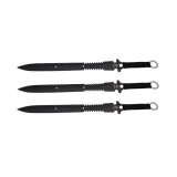 Cumpara ieftin Set trei sabii de vanatoare DEPOX&reg;, Last Ronin, maner textil, 68.5 cm, negru