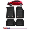 Covorase Auto TeamCar&reg; Kia Rio UB (2011-2017) - Negru - Cauciuc Rezistent Tip Tavita