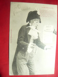 Ilustrata cu personaj comic Cadet Rousselle ,circulat 1903 Franta, Circulata, Printata