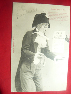 Ilustrata cu personaj comic Cadet Rousselle ,circulat 1903 Franta foto