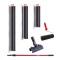 Set 3 gletiere profesionale, inox, 40, 60, 80 cm, adaptor, maner prelungitor 1.2-2.2 m, rola gletuit, Lanoliv