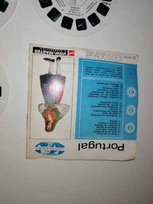LOT 7 DIAPOZITIVE CIRCULARE VIEW MASTER 3D - MONT ST MICHEL , PORTUGALIA , PARIS foto