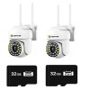Set doua Camere de supraveghere IP wireless Jortan JT-8161QJ + 2 carduri 32GB