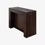 Masa extensibila Flat CUBISTO 5 in 1, capacitate maxima 12 persoane, pana 2520 mm, stejar inchis