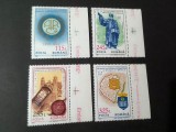 Seria Completă Rom&acirc;nia 1993 - Aniversări Istorice, AGIR, Honterus Brașov, Slatina, Brăila, Cupon Marginal, 4v, MNH -A333