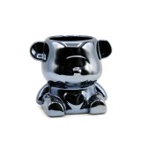 Organizator pentru pensule și pile, din ceramică, negru