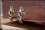 Inel DRAGON argint tibetan lucrat manual -argintiu- stil oriental unisex, 46 - 56