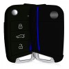 Husa Cheie Auto pentru VW - 3 Butoane, Silicon, Negru, 46967.04, Kwmobile