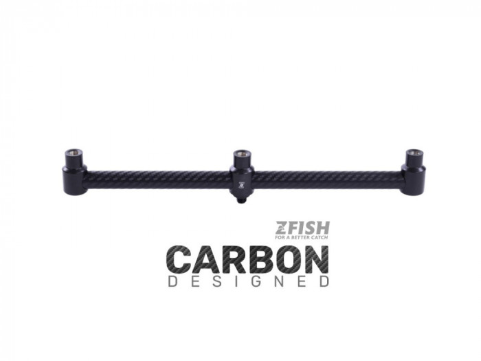 Buzz Bar Aluminiu cu design Carbon 3 posturi 30 cm. - Zfish