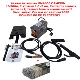 Aparat de sudura MMA300 CAMPION , 10-300A, Electrozi 1.6 - 5 mm + 5 KG Electrozi sudura, 2.5 x 350 mm