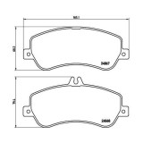 Placute frana Mercedes Glk-Class (X204) 06.08-12.15, Fata, BREMBO