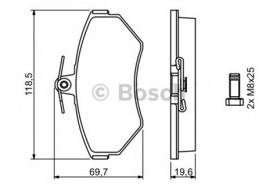 Set placute frana,frana disc VW PASSAT Variant (3B5) (1997 - 2001) BOSCH 0 986 494 021 foto