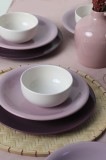 Keramika Set de vesela - Purple Mix - 18 bucăți - 6 persoane - Stoneware