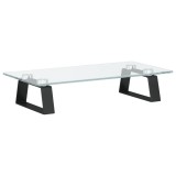 Cumpara ieftin Suport de monitor, negru, 40x20x8 cm, sticla securizata/ metal