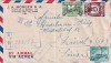 FILATELIE TEMATICA - PLIC PERU TEMATICA AVION AVIOANE AVIATIE AIRMAIL, Stampilat
