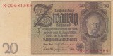 Bancnota Germania 20 Reichsmark 1929 - P181a XF ( vezi descriere )