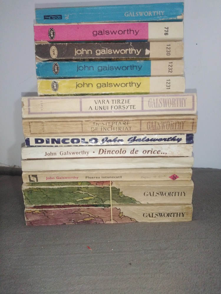 Pachet 13 carti John GALSWORTHY - Laureat NOBEL literatura 1932 - SET |  Okazii.ro