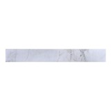 Plinta gresie portelanata Arabesque White, imitatie marmura, alb, mata, 7.5 x 60 cm