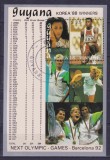 Coliță filatelică Sport / Olimpic - Guyana (KOREA '88 WINNERS / Barcelona '92) - A991, Stampilat