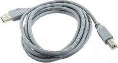 CABLU USB GEMBIRD pt. imprimanta, USB 2.0 (T) la USB 2.0 Type-B (T), 1.8m, conectori auriti, gri, &quot;CCP-USB2-AMBM-6G&quot; (timbru verde 0.08 lei)