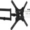 Suport TV rotativ de perete, Malatec, reglabil 81-132 cm, maxim 32 kg, negru